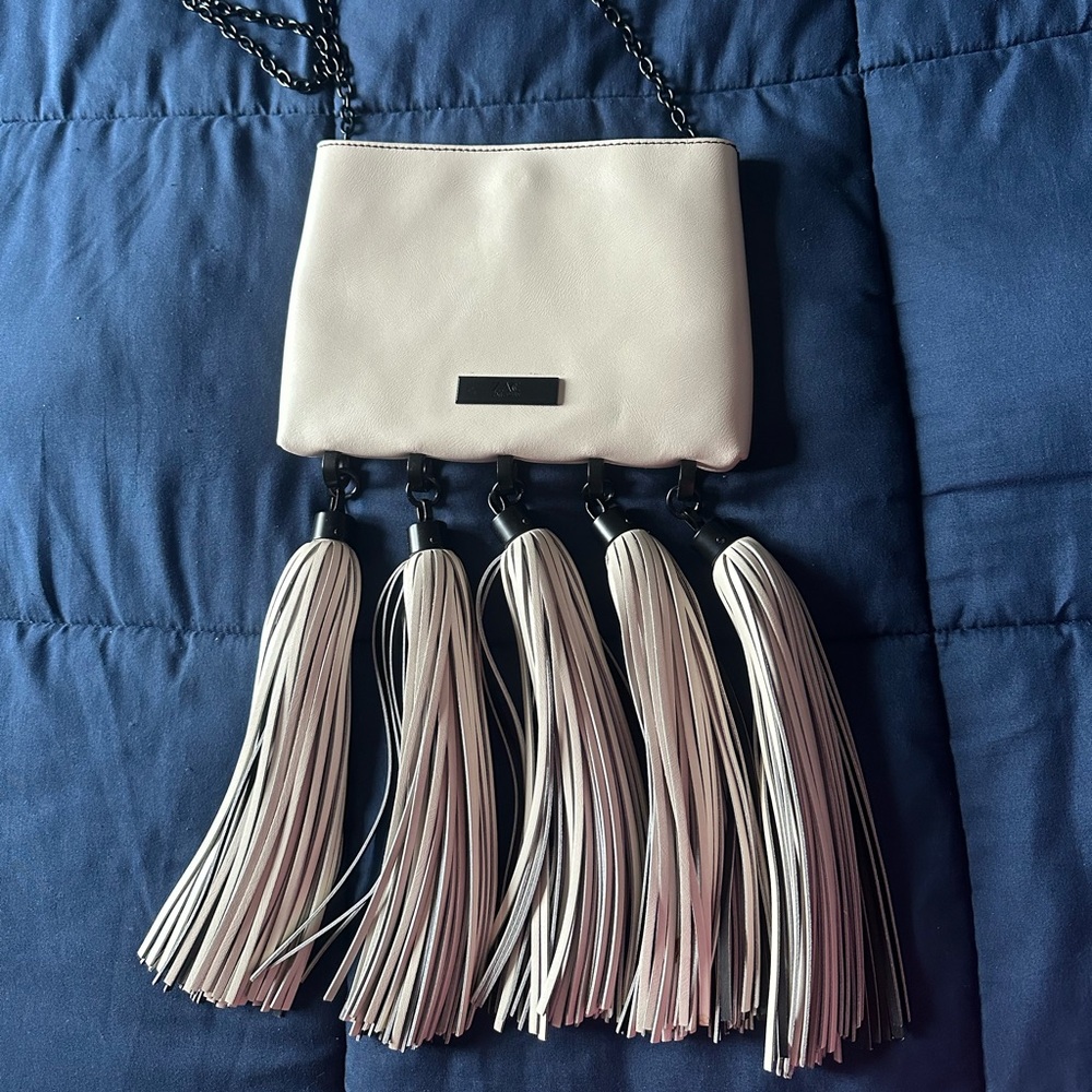 Chic Cream Tassel Crossbody Bag Zac Posen